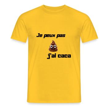 Le cadeau le plus drôle que vous puissiez trouver! - T-shirt homme - jaune - Devant - AI Model Male 178 dark (178cm)