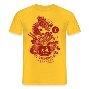 MOTIF GT IMPERIAL ROUGE DOS - T-shirt homme - jaune - Devant - AI Model Male 178 dark (178cm)
