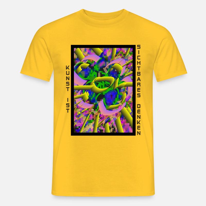 Kunst ist sichtbares Denken - 1 - Männer T-Shirt - Gelb