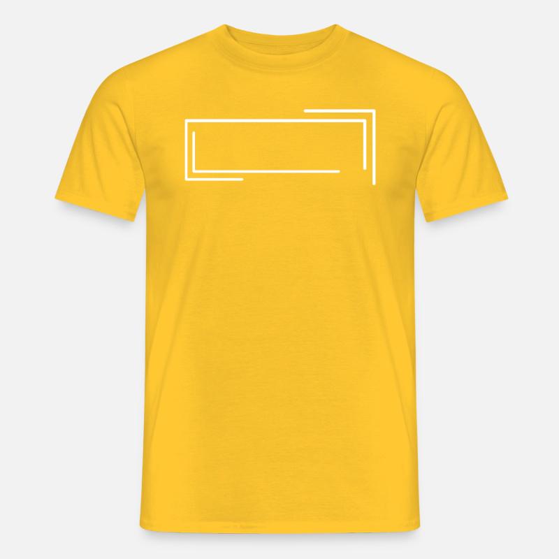 White box frame line line - Men's T-Shirt - yellow