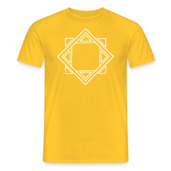 Square triangle frame decoration gift - Men's T-Shirt - yellow - Front - AI Model Male 178 dark (178cm)