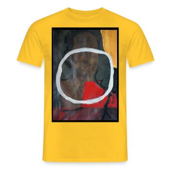 OLTRE, 2020 von massimiliano sbrescia - Männer T-Shirt - Gelb - Vorne - AI Model Male 178 dark (178cm)