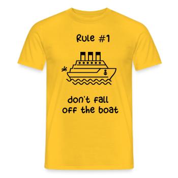 KREUZFAHRTSCHIFF - SCHWARZES KREUZFAHRTSCHIFF - Männer T-Shirt - Gelb - Vorne - AI Model Male 178 dark (178cm)