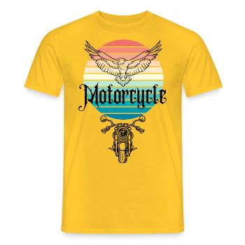 Frei wie ein Vogel : Motorcycle - Männer T-Shirt - Gelb - Vorne - AI Model Male 178 dark (178cm)