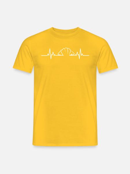 Croissant ECG croissant gebak in wit - Heren T-shirt - geel