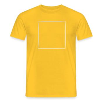 Contours de ligne mince de cadre Blanc - T-shirt homme - jaune - Devant - AI Model Male 178 dark (178cm)
