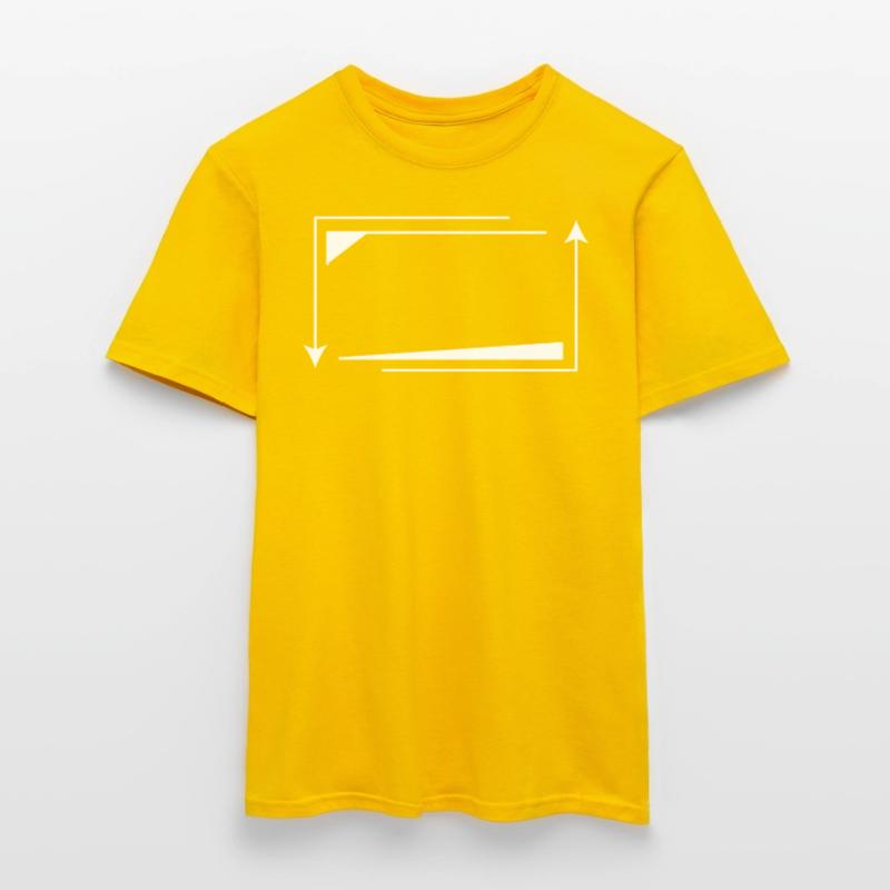 Arrow Frame White Rectangular Shape Decoration Men’s T-shirt