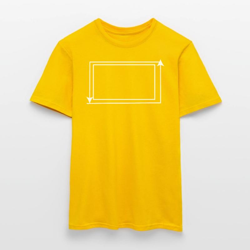 White Arrow Frame Rectangular Men’s T-shirt