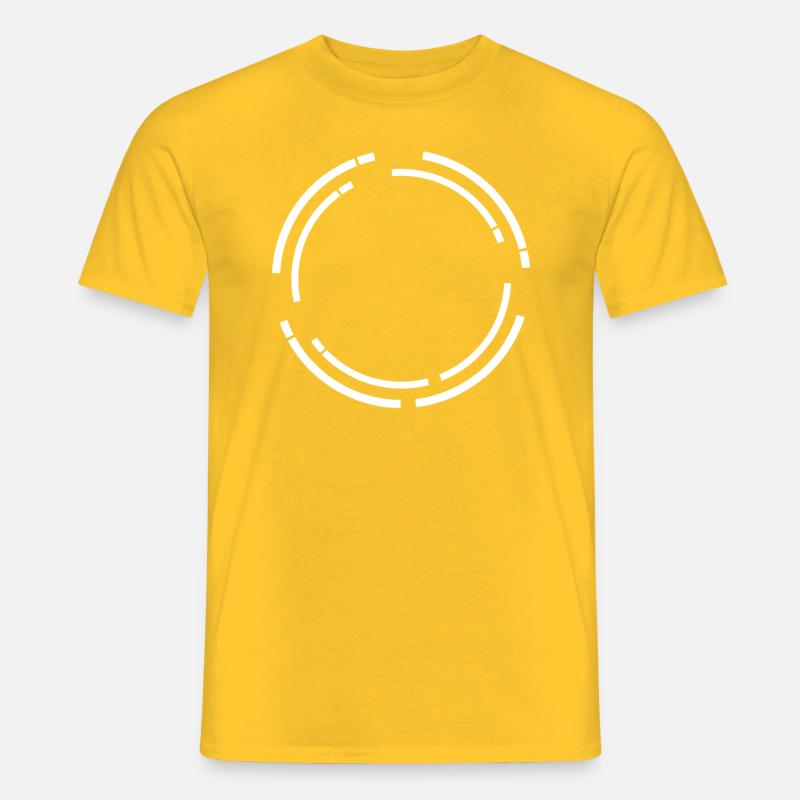 Circular Frame Bar Background - Men’s T-shirt - yellow