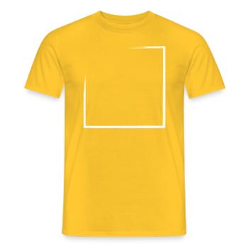 Grand cadre rectangulaire patiné - T-shirt homme - jaune - Devant - AI Model Male 178 dark (178cm)