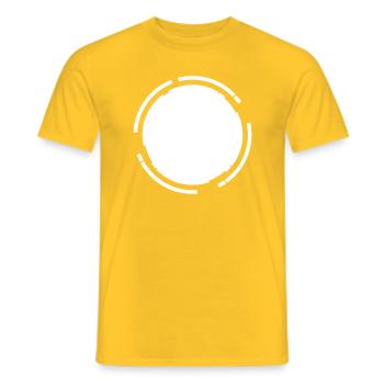 Fond de cadre blanc Kreisfömig - T-shirt homme - jaune - Devant - AI Model Male 178 dark (178cm)