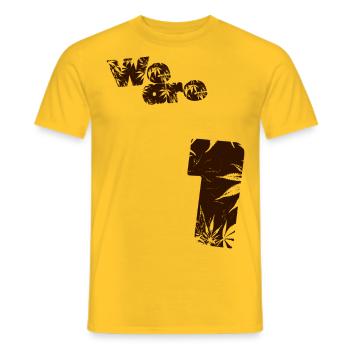 WEare1 - Men's T-Shirt - yellow - Front - AI Model Male 178 dark (178cm)