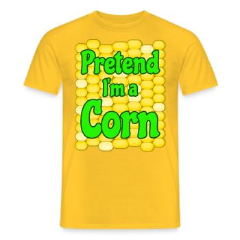 Pretend I'm a Corn Maiskolben Kostüm - Männer T-Shirt - Gelb - Vorne - AI Model Male 178 dark (178cm)