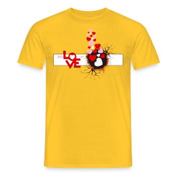 Love is Love - Men's T-Shirt - yellow - Front - AI Model Male 178 dark (178cm)
