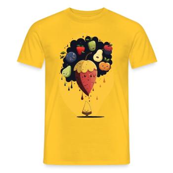 Fruit Dreaming - Men's T-Shirt - yellow - Front - AI Model Male 178 dark (178cm)
