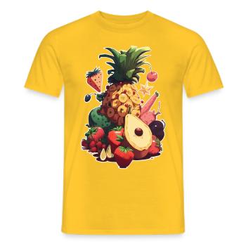 République des fruits - T-shirt homme - jaune - Devant - AI Model Male 178 dark (178cm)
