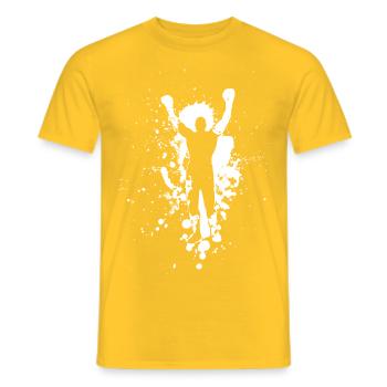 Boxer Blanc - T-shirt homme - jaune - Devant - AI Model Male 178 dark (178cm)