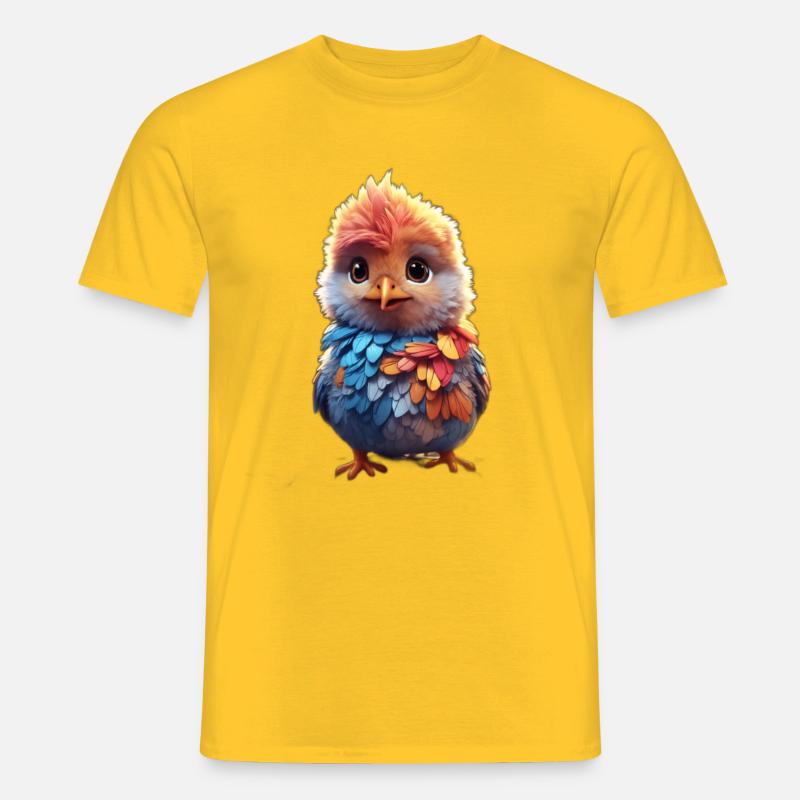 Bunter Vogel - Männer T-Shirt - Gelb
