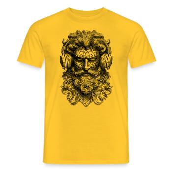 Modern Legend : Dieu grec, rythme hip-hop ! - T-shirt homme - jaune - Devant - AI Model Male 178 dark (178cm)
