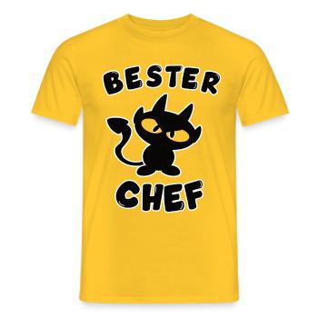 cooles bester Chef Design - Männer T-Shirt - Gelb - Vorne - AI Model Male 178 dark (178cm)