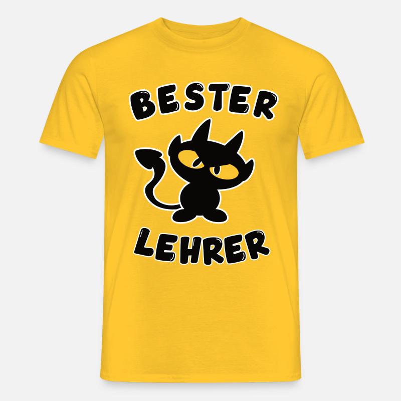 cooles bester Lehrer Design - Männer T-Shirt - Gelb