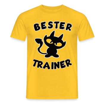 cooles bester Trainer Design - Männer T-Shirt - Gelb - Vorne - AI Model Male 178 dark (178cm)