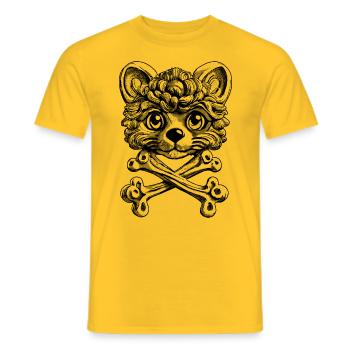 Lion Lover chemise : Unique Comic Fever ! - T-shirt homme - jaune - Devant - AI Model Male 178 dark (178cm)