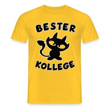 cooles bester Kollege Design - Männer T-Shirt - Gelb - Vorne - AI Model Male 178 dark (178cm)