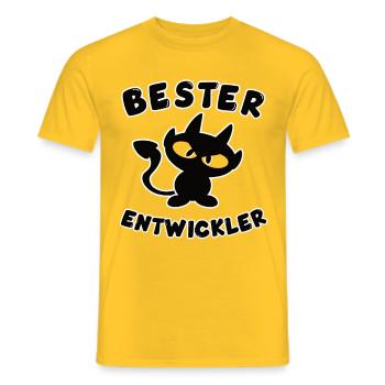 cooles bester Entwickler Design - Männer T-Shirt - Gelb - Vorne - AI Model Male 178 dark (178cm)