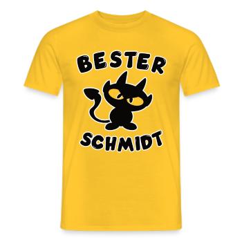 cooles bester Schmidt Design - Männer T-Shirt - Gelb - Vorne - AI Model Male 178 dark (178cm)
