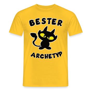 cooles bester Archetyp Design - Männer T-Shirt - Gelb - Vorne - AI Model Male 178 dark (178cm)