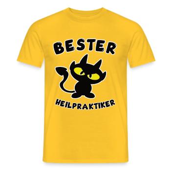 cool best naturopath design - Men's T-Shirt - yellow - Front - AI Model Male 178 dark (178cm)