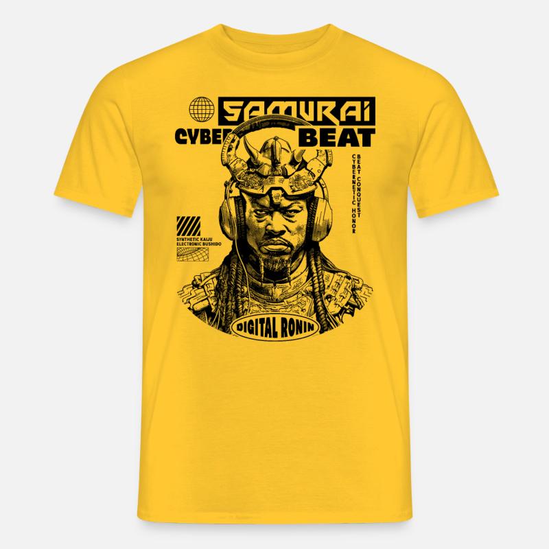 Tech Samurai Sci-Fi Shirt - Männer T-Shirt - Gelb