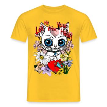 Heart repair - Männer T-Shirt - Gelb - Vorne - AI Model Male 178 dark (178cm)