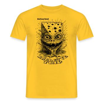 Witziges Raclette Trip Party T-Shirt - Männer T-Shirt - Gelb - Vorne - AI Model Male 178 dark (178cm)