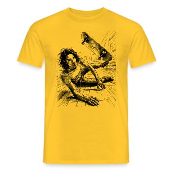 Skater-Chaos auf Rädern Shirt - Männer T-Shirt - Gelb - Vorne - AI Model Male 178 dark (178cm)