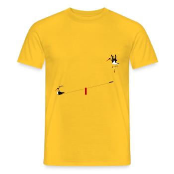 Schwarzstörche - Männer T-Shirt - Gelb - Vorne - AI Model Male 178 dark (178cm)
