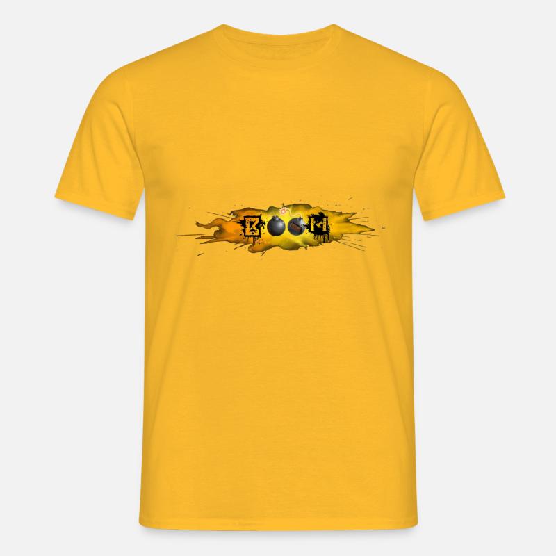 DRÖHNEN - Männer T-Shirt - Gelb