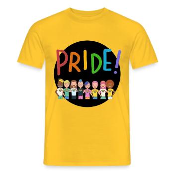 Gay Pride Monat - Männer T-Shirt - Gelb - Vorne - AI Model Male 178 dark (178cm)