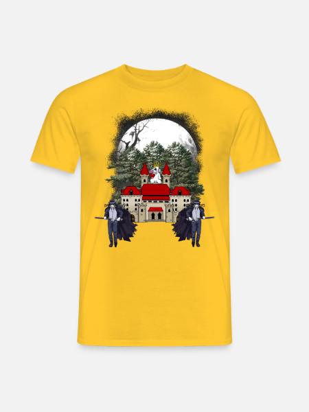 Schloss Mittelalter Fantasy Märchen Märchenfigur - Männer T-Shirt - Gelb