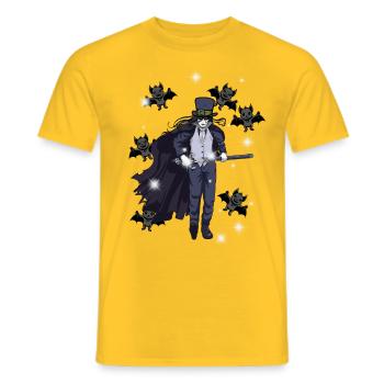 Horreur Halloween Fleddermäuse Épée de combattant - T-shirt homme - jaune - Devant - AI Model Male 178 dark (178cm)