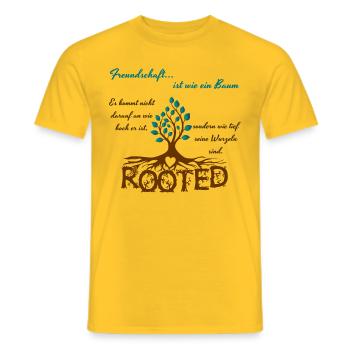 Freundschaft - bunt - Männer T-Shirt - Gelb - Vorne - AI Model Male 178 dark (178cm)