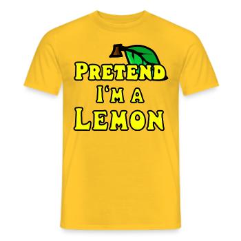 Faites semblant d’être un costume d’Halloween citronné - T-shirt homme - jaune - Devant - AI Model Male 178 dark (178cm)