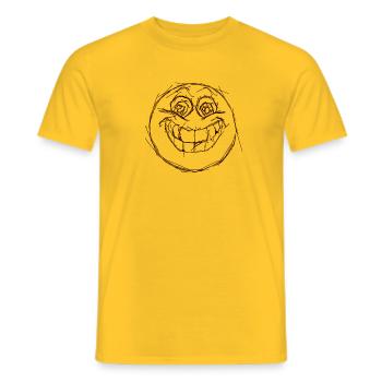 Emoji grin - Men's T-Shirt - yellow - Front - AI Model Male 178 dark (178cm)