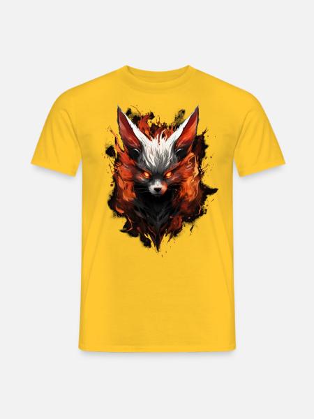 Volpe Demone Fennec Demon Fox - Men's T-Shirt - yellow