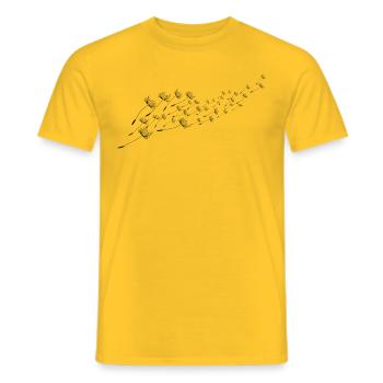 Pusteblume Löwenzahn Fliegende Samen - Männer T-Shirt - Gelb - Vorne - AI Model Male 178 dark (178cm)