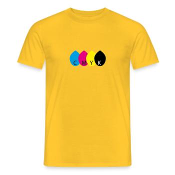 CMYK - Men's T-Shirt - yellow - Front - AI Model Male 178 dark (178cm)