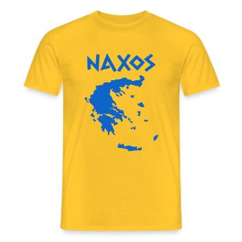 Naxos Greece - Männer T-Shirt - Gelb - Vorne - AI Model Male 178 dark (178cm)