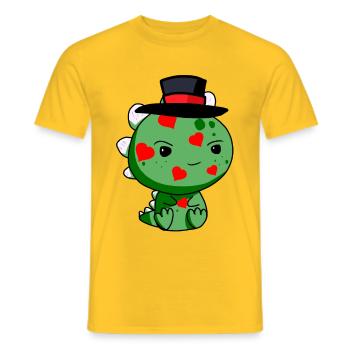 Dragon Gentleman Heart Seducer Ripper Guy - T-shirt homme - jaune - Devant - AI Model Male 178 dark (178cm)