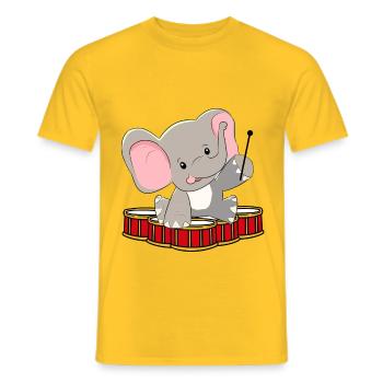 Xmas Baby Play Drum Noise Screaming Drum - Men's T-Shirt - yellow - Front - AI Model Male 178 dark (178cm)